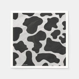 Servilleta De Papel Impresión en blanco y negro de vaca