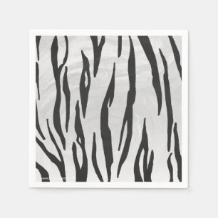 Servilleta De Papel Impresión en blanco y negro tigre