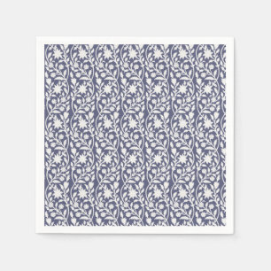 Servilleta De Papel Impresión en bloque inspirada en azul\floral marin