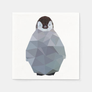 Servilleta De Papel Impresión geométrica del pingüino del bebé