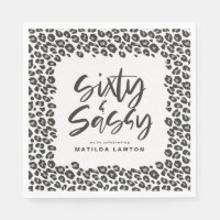 impresión leopardo sesenta y fiesta elegante