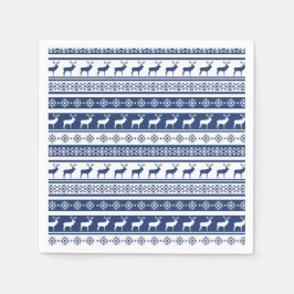 Servilleta De Papel Impresión navideña de ciervos escandinavos