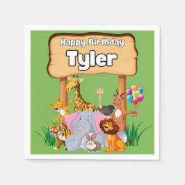 Servilleta De Papel Impresionante Fiesta de animal zoológico