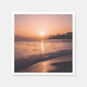 Servilleta De Papel Impresionante puesta de sol en la playa