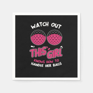 Servilleta De Papel Impresionantes golfistas mujeres manejan sus bolas