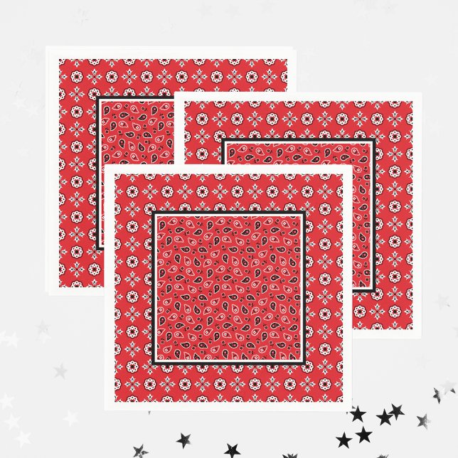 Servilleta De Papel Impresiones Red Bandana Boho (Subido por el creador)