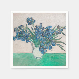 Servilleta De Papel Impresionismo de la pintura Van Gogh Iris Vase