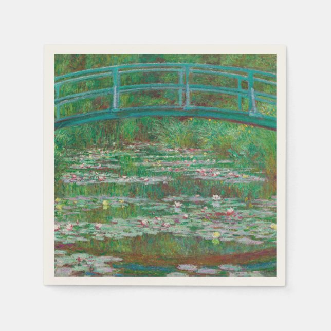 Servilleta De Papel Impresionista de Footbridge Claude Monet (Anverso)