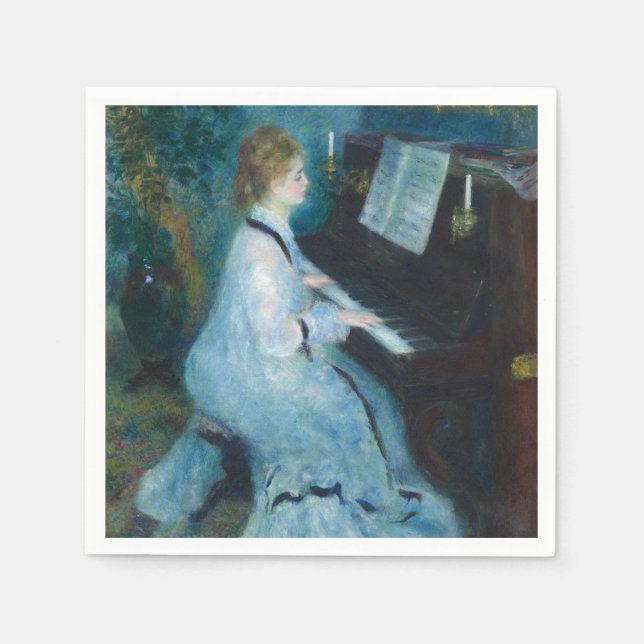 Servilleta De Papel Impresionista de la época del piano (Anverso)