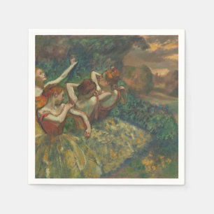 Servilleta De Papel Impresionista de los cuatro bailarines Edgar Degas