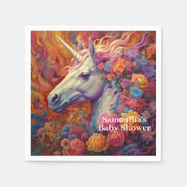 Servilleta De Papel Increíble Baby Shower unicornio