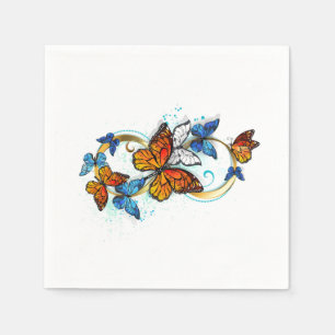 Servilleta De Papel Infinidad de Mariposas Monarca