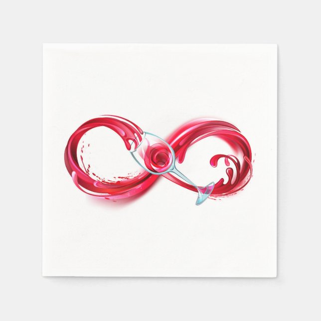 Servilleta De Papel Infinito con vino Rojo (Anverso)
