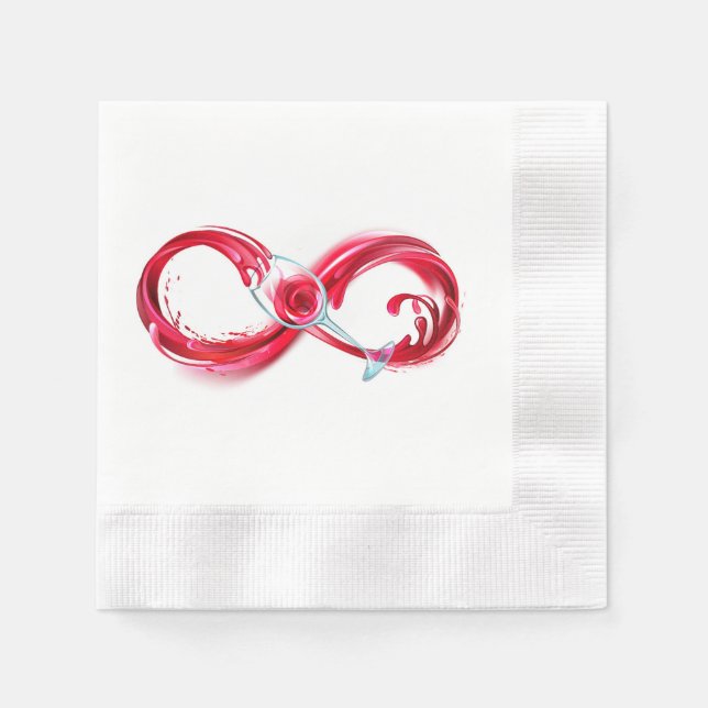 Servilleta De Papel Infinito con vino Rojo (Anverso)