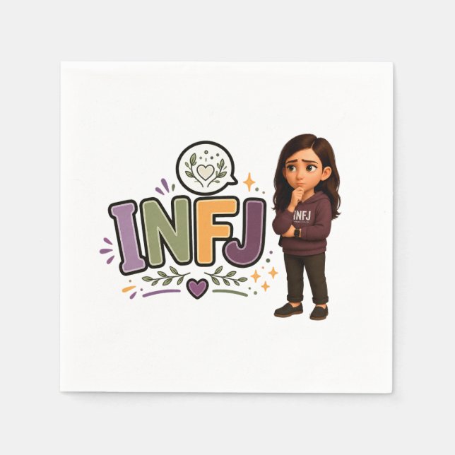Servilleta De Papel INFJ — A Guardiã das Ideias (Anverso)