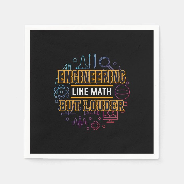 Servilleta De Papel Ingeniería como matemáticas (Anverso)