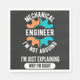 Servilleta De Papel Ingeniero Mecánico Gracioso, Ingeniería Mecánica