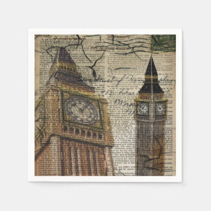 Servilleta De Papel Inglaterra británica london cloctower gran bén