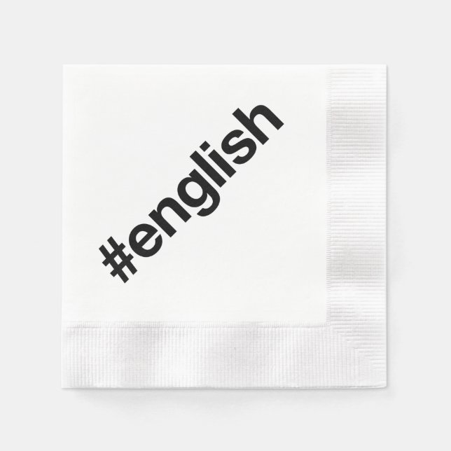 SERVILLETA DE PAPEL INGLÉS (Anverso)