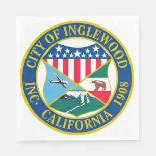 Servilleta De Papel Inglewood California City Seal