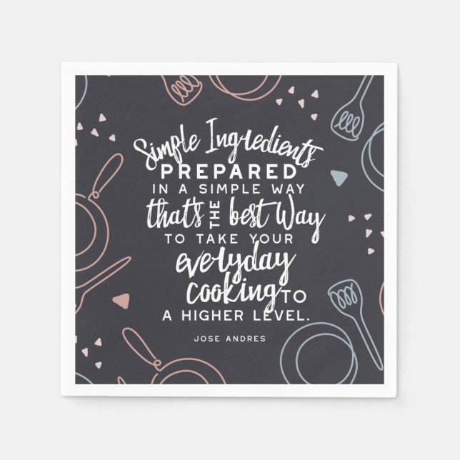 Servilleta De Papel Ingredientes sencillos y cotizaciones de cocina di (Anverso)