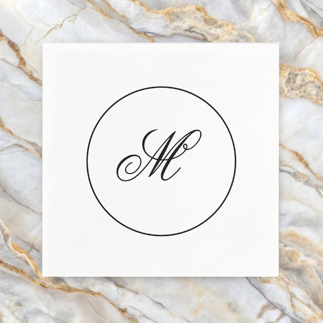 Servilleta De Papel Inicial de Monograma Elegante (Subido por el creador)