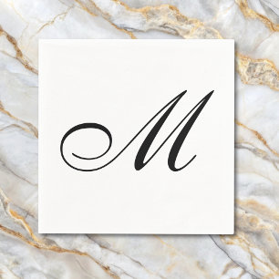 Servilleta De Papel Inicial de Monograma Elegante