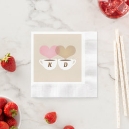 Servilleta De Papel Iniciales de monograma de la boda personalizada pa