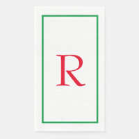 Iniciales de monograma Nombre personalizado Rojo V