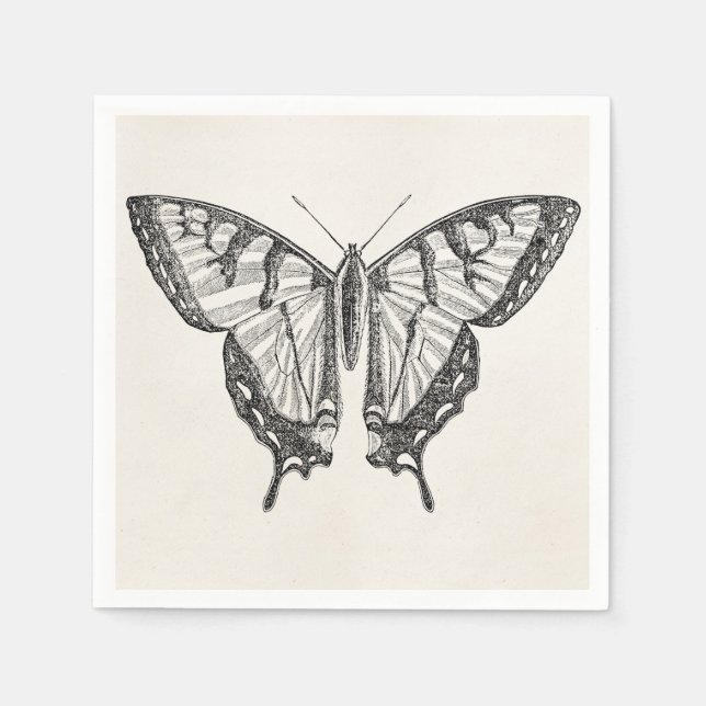 Servilleta De Papel Insectos de mariposas personalizadas de mariposa d (Anverso)