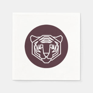 Servilleta De Papel Insignia de la cara del tigre