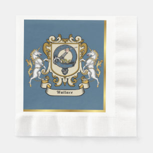 Servilleta De Papel Insígnia personalizada azul del clan Wallace