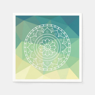 Servilleta De Papel Inspiración de Boho de flores de Mandala