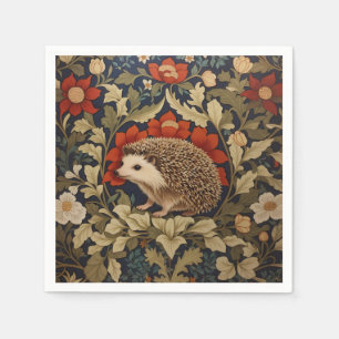 Servilleta De Papel Inspiración de Woodland Hedgehog William Morris