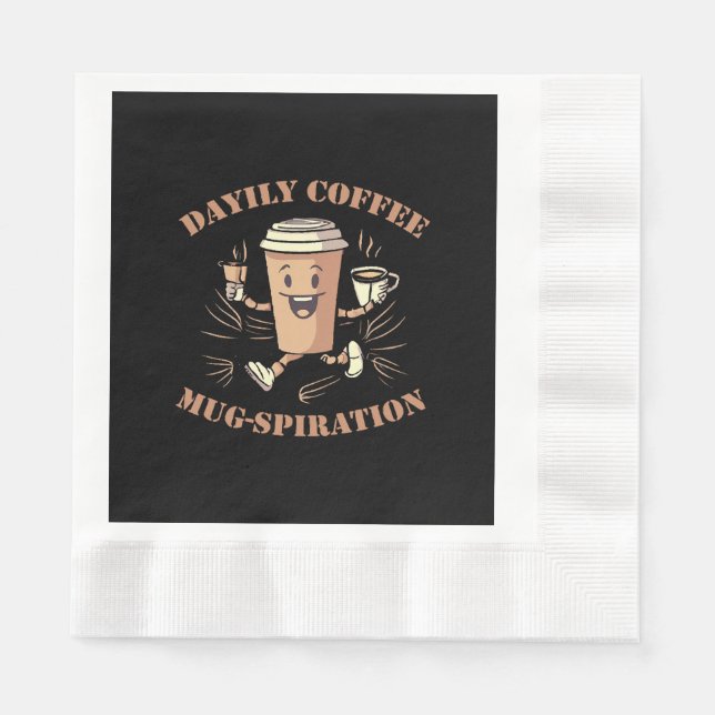 Servilleta De Papel Inspiración diaria de taza de café (Anverso)