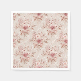 Servilleta de papel inspirada en encaje floral son