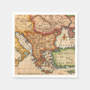 Servilleta De Papel Inspirado en mapas antiguos (2)