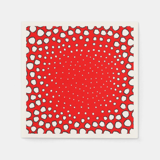 Servilleta De Papel Inspirados por plumas de pájaro de faisán rojo (Anverso)