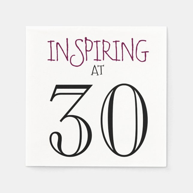 Servilleta De Papel Inspirando a 30 personas celebrando la fiesta de c (Anverso)