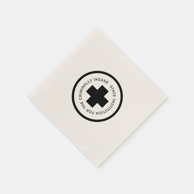 Servilleta De Papel Institución Estatal Para Los Insanos Criminalmente (Borde)