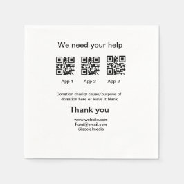 Servilleta De Papel Instrucciones para la recolección de donaciones: a