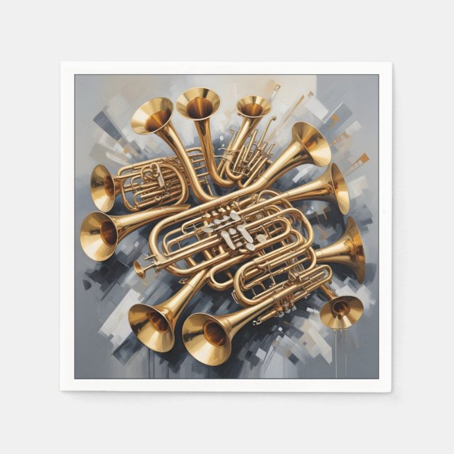 Servilleta De Papel Instrumentos musicales (Anverso)