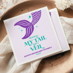 Servilleta De Papel Intercambiando Cola Por Velo Fiesta de Despedida d
