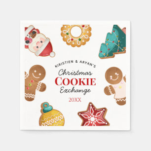 Servilleta De Papel Intercambio de Galletas de Navidad Personalizadas 