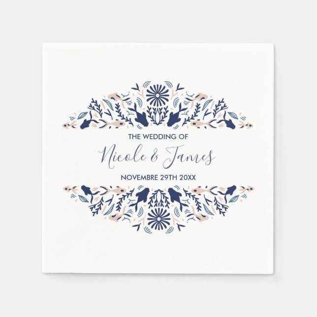 Servilleta De Papel Internacional > Japonés | Boda personalizado de Ko (Anverso)