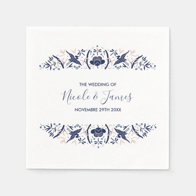 Servilleta De Papel Internacional > Japonés | Boda personalizado Ibis  (Anverso)