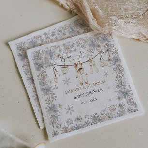 Servilleta De Papel Invierno Bebé hace frío afuera Baby Shower