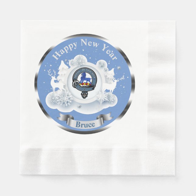 Servilleta De Papel Invierno Bruce Clan Badge Personalizado (Anverso)