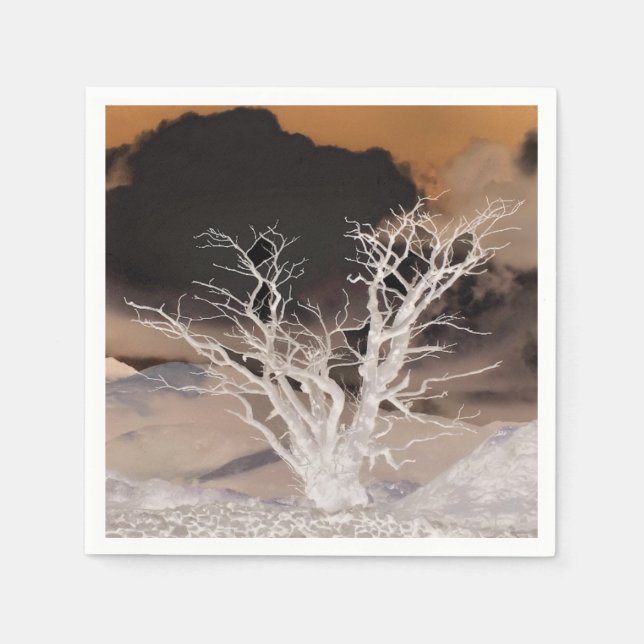 SERVILLETA DE PAPEL INVIERNO DE MONTAÑA (Anverso)