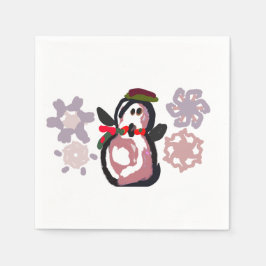 Servilleta De Papel Invierno de pingüino